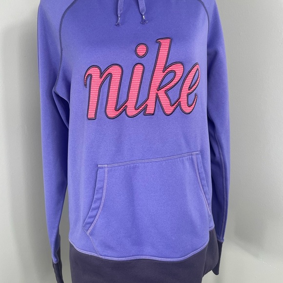 Nike Tops - Nike Therma Fit Purple Hoodie with Thumbholes in Sleeves Women’s Medium